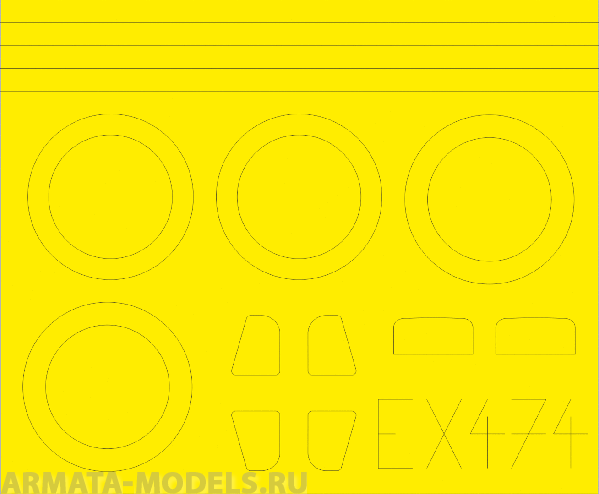 EX474ED  Окрасочная маска  SPAD XIII 1/48