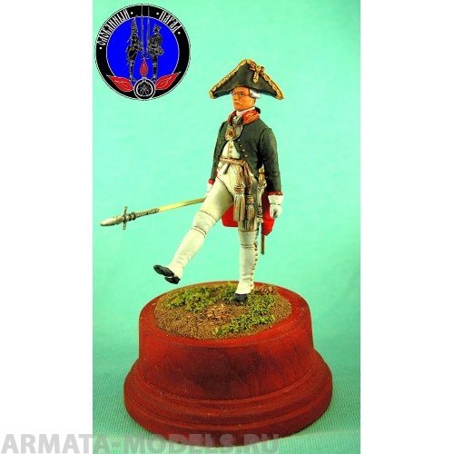 ОП.60.063 Фигура из белого металла  Обер офицер лейб гвардии 1797 г.  Студия Оловянный Парад