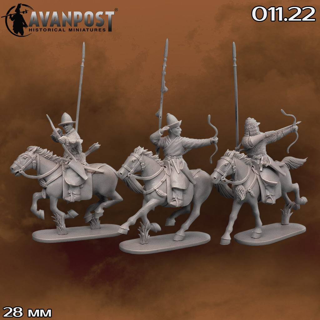 011.22АП Фигуры Ойратская конница, XVII в (набор 4) Аванпост