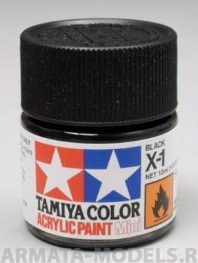 81501T X-1 Black (Черная) краска акрил 10мл.