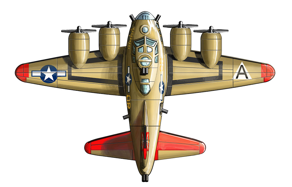 mPLANE-001 B-17G FLYING FORTRESS BOMBER Meng