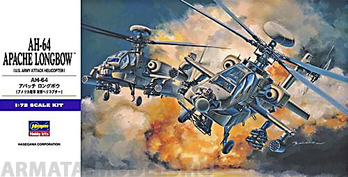00536 Вертолет AH-64 APACHE LONGBOW Hasegawa