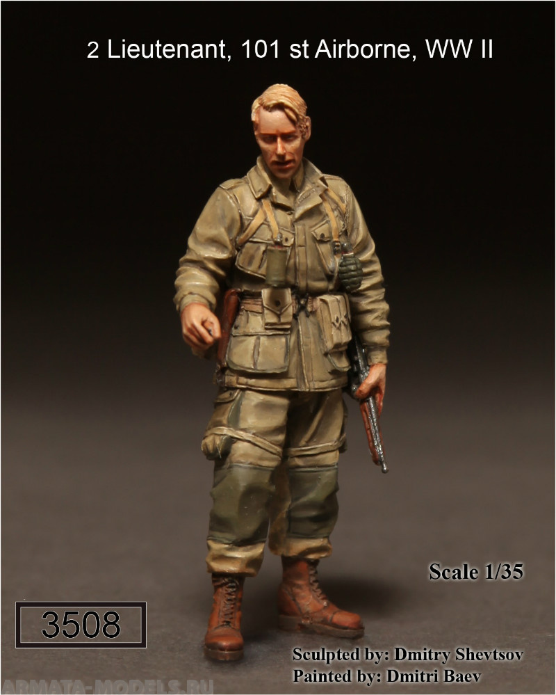 3508SOGA 2 Lieutenant,  101st Airborne, WW II SOGA Miniatures