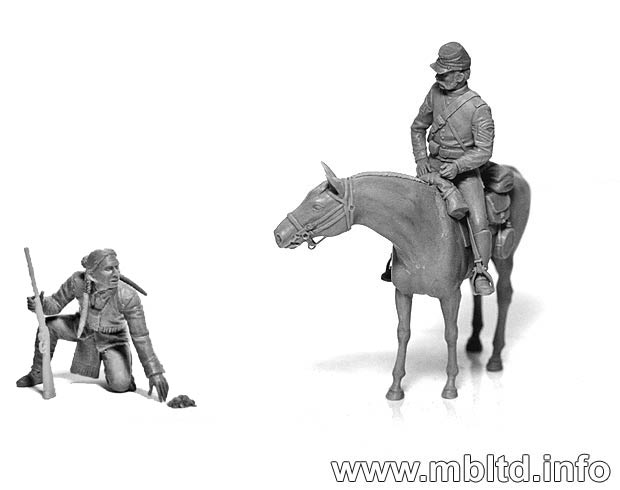 MB3549 Гражданская война в США Серия: Yankee Scout и Trac, фигуры Master Box (MB)
