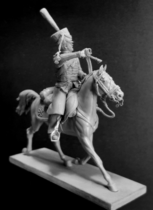 CHM-54247. Обер-офицер конных полков Санкт-Петербургского ополчения, Россия 1812-14 гг. 54 мм. Материал - смола. Chronos Miniatures