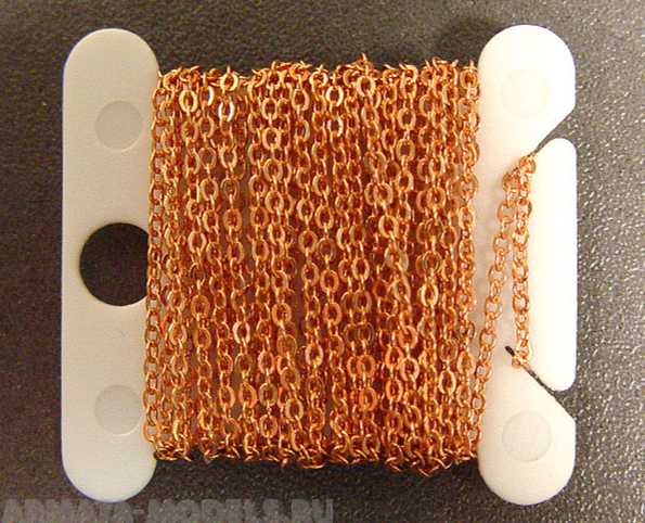 AMATI436003 Цепь 7 звеньев/см, латунь, длина 30 см