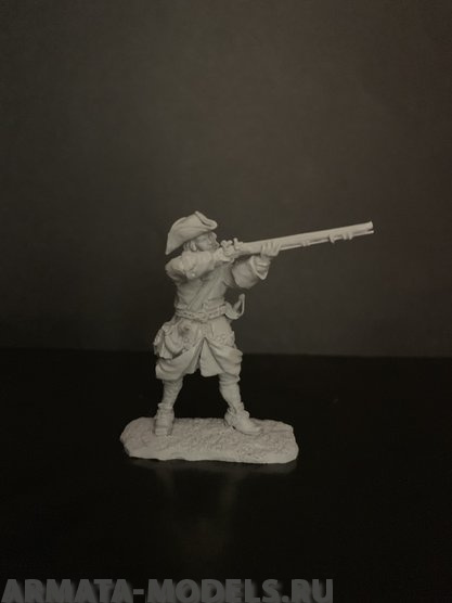 5221ТБ Русский мушкетер стреляющий стоя, Северная  война Три Богатыря