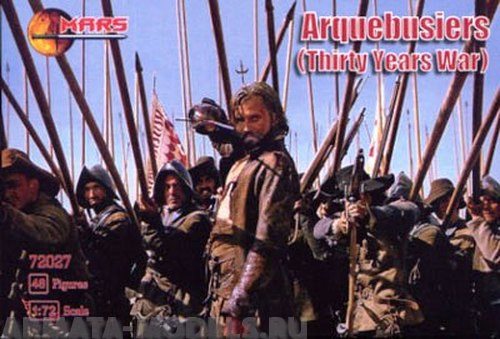 72027MR Фигуры Arguebusiers (Thirty Years War) 1/72 Mars Mars