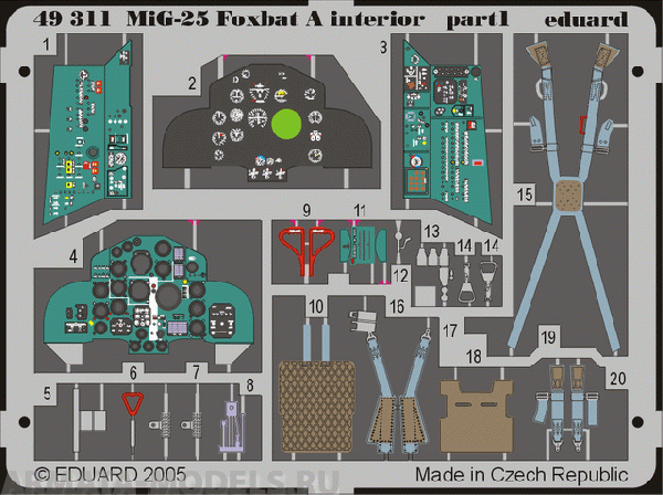 49311ED MiG-25 Foxbat A interior