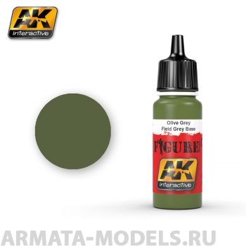 AK3141 Акриловая краска FIELD GREY BASE 1