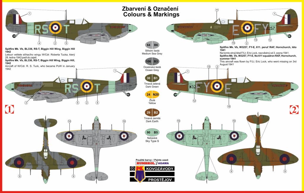 KPM0074  Spitfire Mk.Vb Aces KP Models