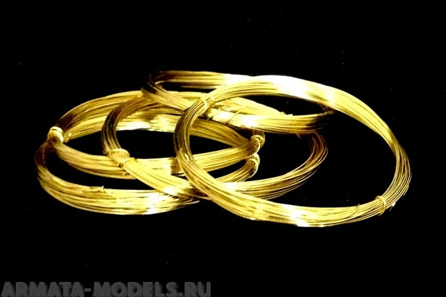 AH0124 Проволока латунная, диаметр 0,40 мм, 5 метров