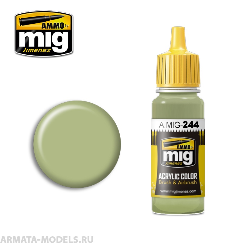 AMIG0244 Ammo Mig Акриловая краска DUCK EGG GREEN (BS 216) 17 мл
