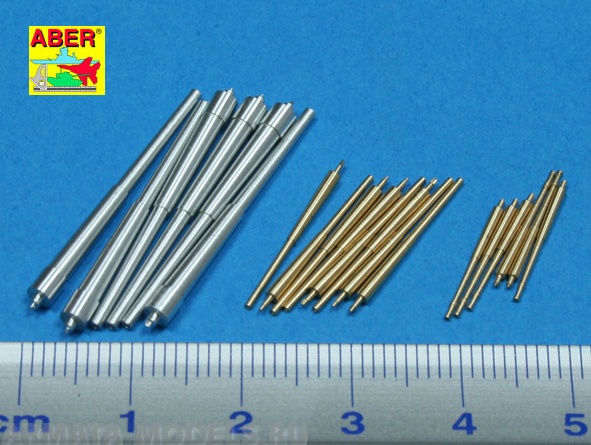 ABR-1:350-L-44  Дополнения для  Set of Barrels for Admiral Graf Spee class battleships 280mm x 6; 150mm x 8; 105mm x 6  для  1/350