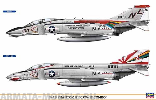 00956 Самолет F-4B PH II CVN-15 Hasegawa