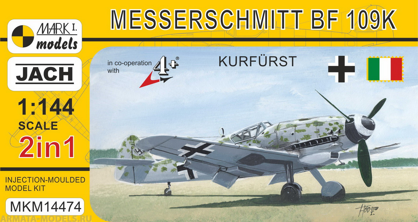 MKM14474 Самолет  Bf 109K-4 Kurfurst (2in1) Mark I Models