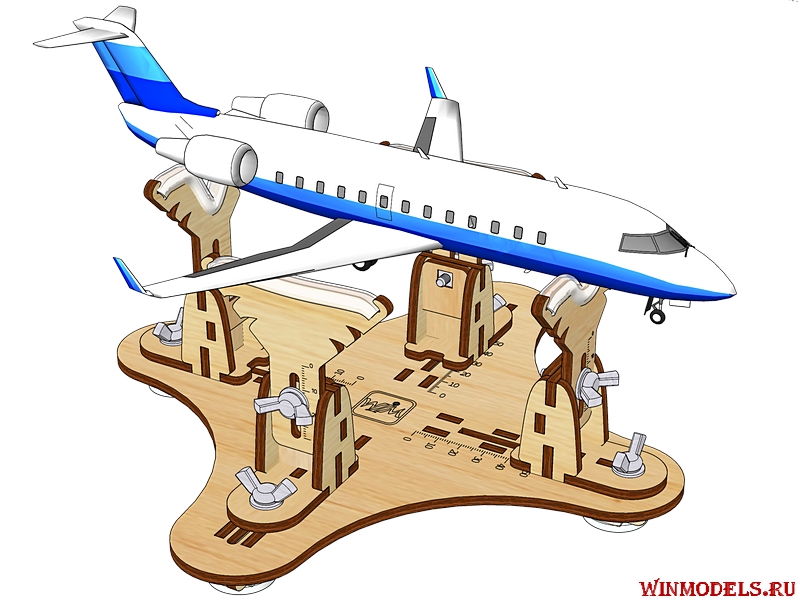 STP-01-mini Стапель для моделей самолётов (монопланы) - mini 250x250