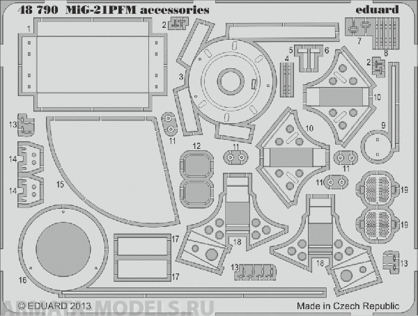 48790ED  MiG-21PFM Accessoires for Eduard 1/48