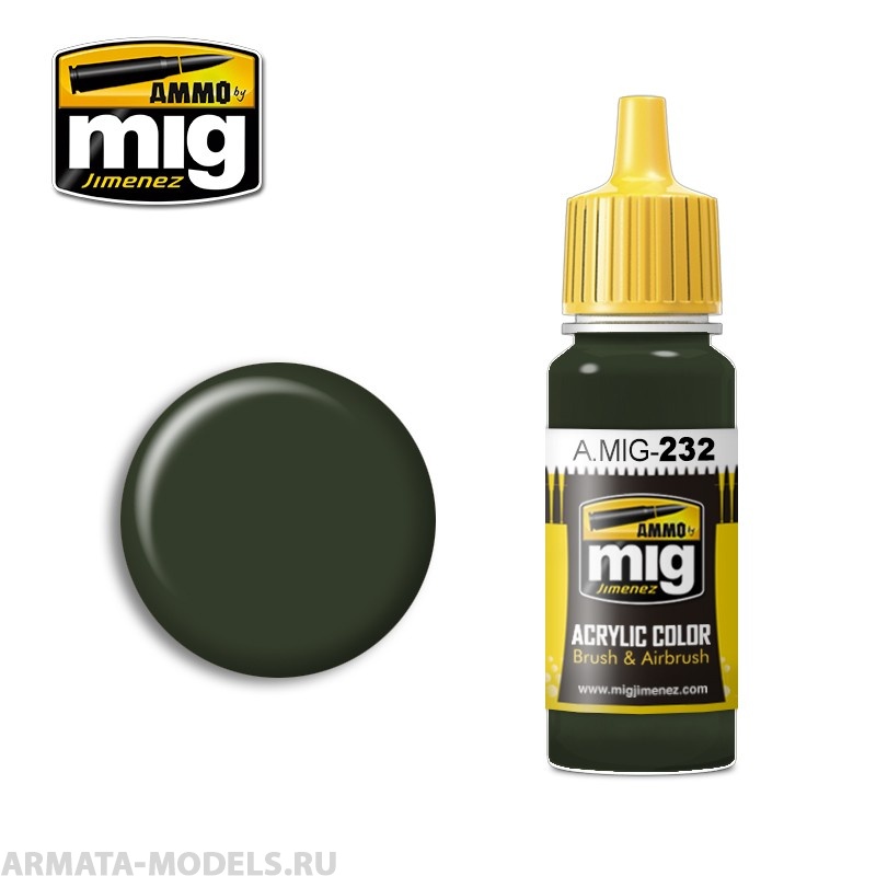 AMIG0232 Ammo Mig Акриловая краска RLM 70 SCHWARTZGR?N 17 мл