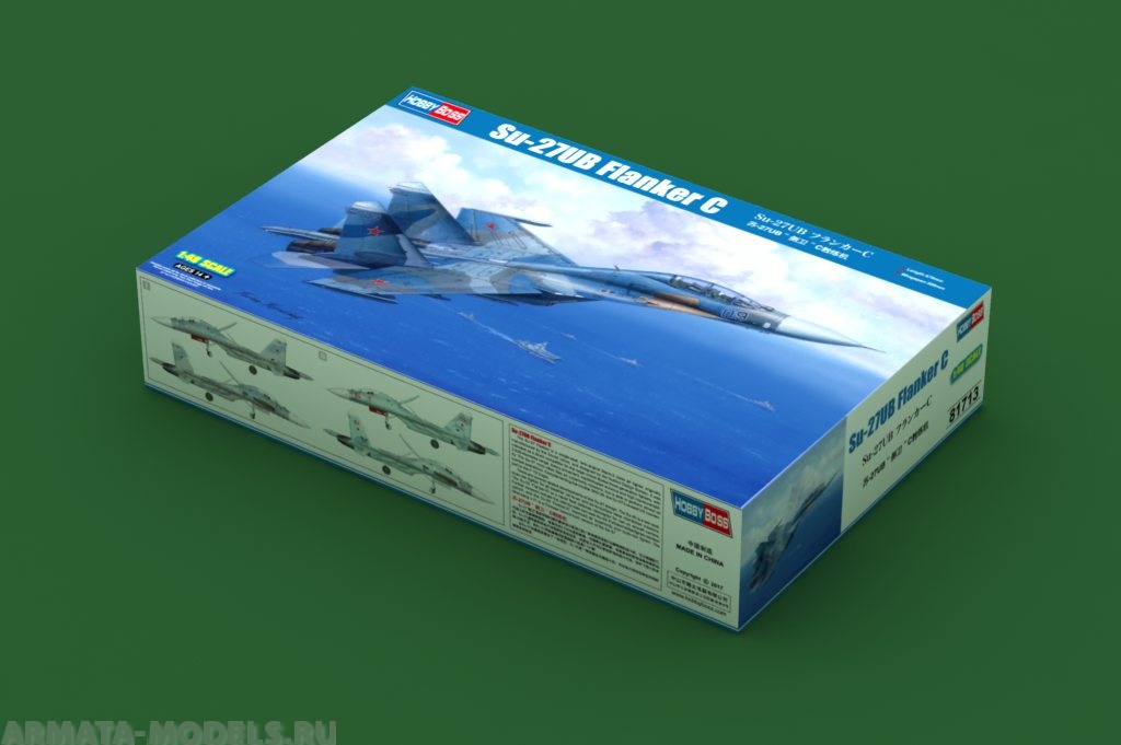 81713 Самолет Su-27UB Flanker C (Hobby Boss) 1/48 Hobby Boss
