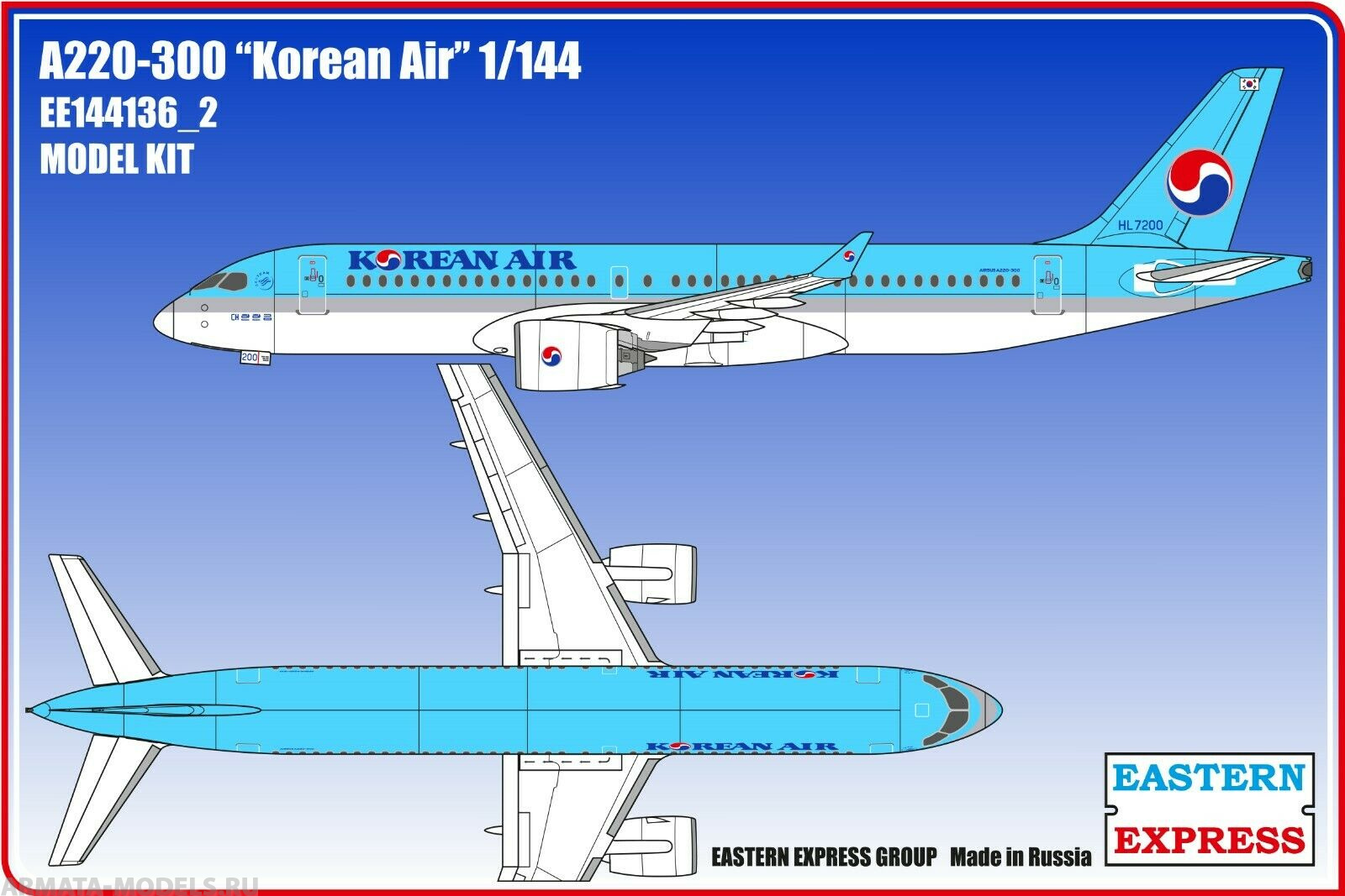 ЕЕ144136_2 Авиалайнер  А220-300  Korean Air ( Limited Edition ) Восточный экспресс