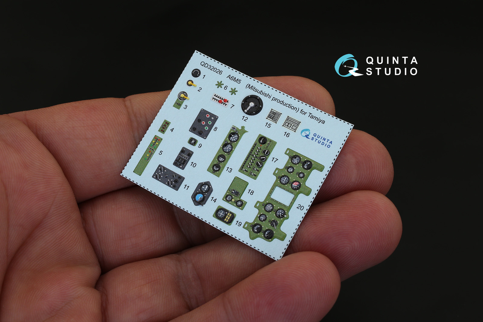 QD32026 1/32 3D Декаль интерьера кабины A6M5 (Mitsubishi prod.) (для модели Tamiya) Quinta Studio