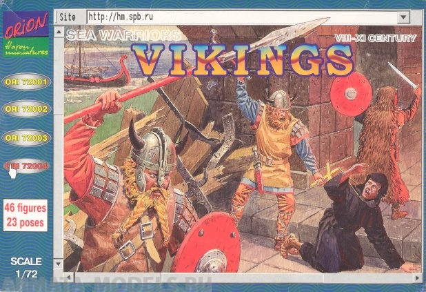ORI72004 Фигуры Vikings 1/72 Orion