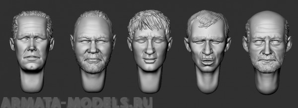 ARM356076 Головы (с волосами) №17 ARMOR35