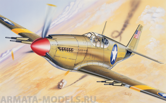 090ИТ Самолет P-51 Mustang Razorback Italeri