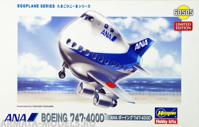 60505 (60505-3) Самолет EGG PLANE  ANA B747-400D Hasegawa