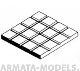 EVG4518 Мостовая, квадраты 12,7х12,7 мм, лист 15х30 см