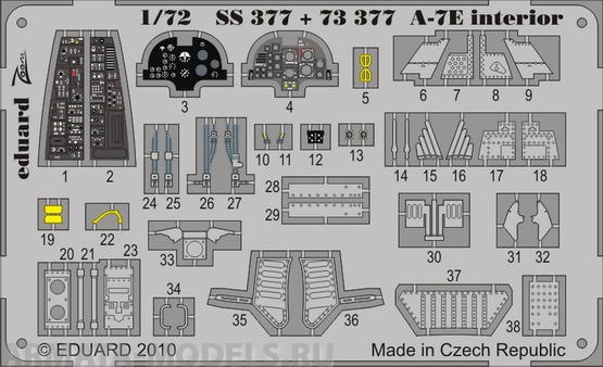 SS377 Фототравление A-7E interior S.A. For Hobby Boss