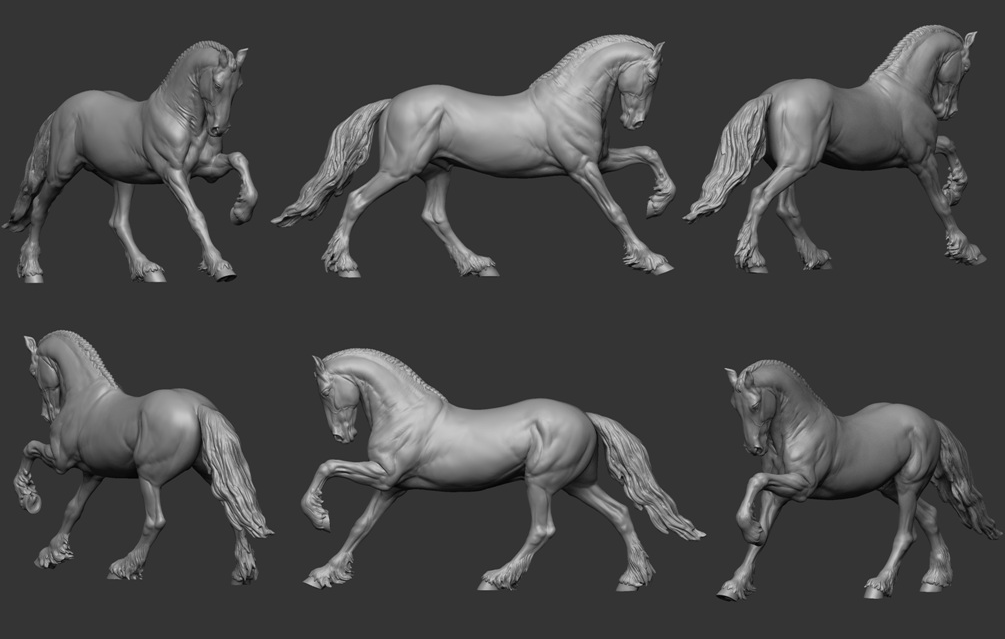 CHM-54168. Животные: Лошадь №10. 54 мм. Материал - смола. Chronos Miniatures