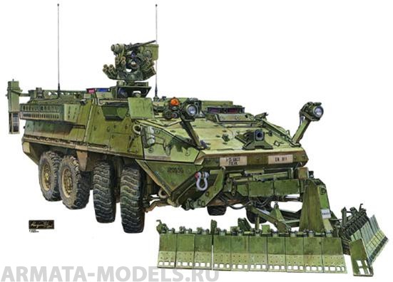 AF35132 Бронетранспортер M1132 Stryker Commander's Vehicle AFV CLUB