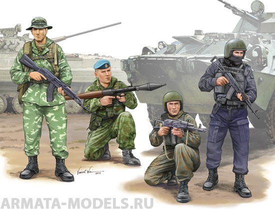 Набор фигурок 00437 Солдаты Russian Special Operation Force Trumpeter