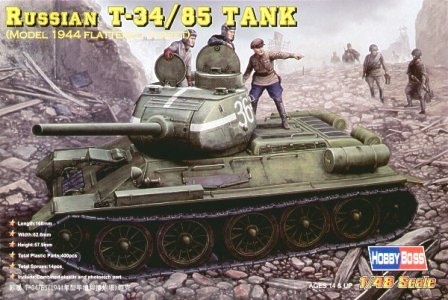 84807 Танк Russia T-34/85 Tank 1944 1/48 Hobby Boss
