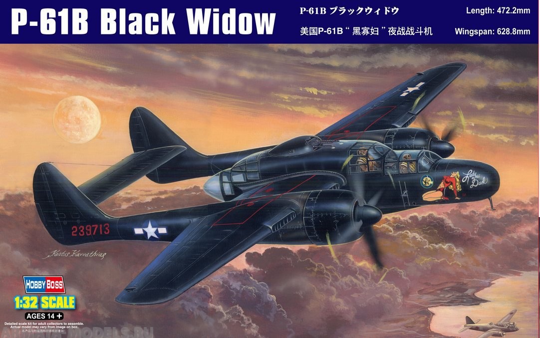 83209 Самолет P-61B Black Widow Hobby Boss