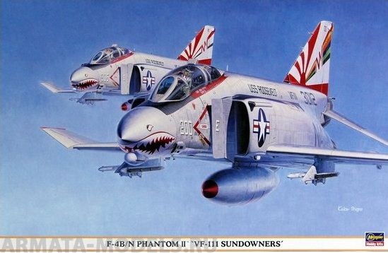 09662 Самолет F-4B/N VF-111 SUNDOWNERS Hasegawa
