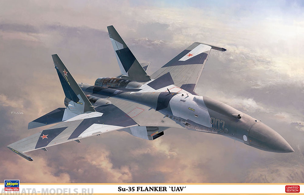 02334 БПЛА Su-35 Flanker UAV (HASEGAWA)  1/72 Hasegawa