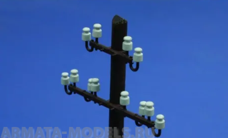 35D02RB Дополнение для моделей Model Telegraphic pillar with 4 insulators