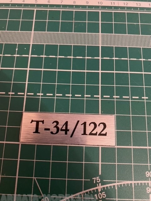 70027SX Табличка для модели Т-34/122