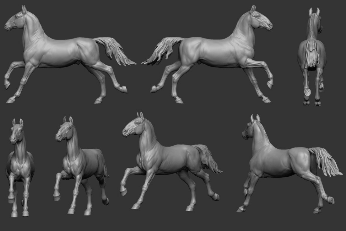 CHM-54147. Животные: Лошадь №6. 54 мм. Материал - смола. Chronos Miniatures