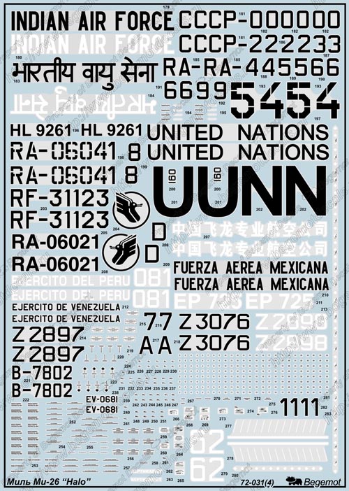 72031 Декаль Миль Ми-26