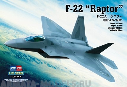 80210 Самолет F-22A Raptor Hobby Boss