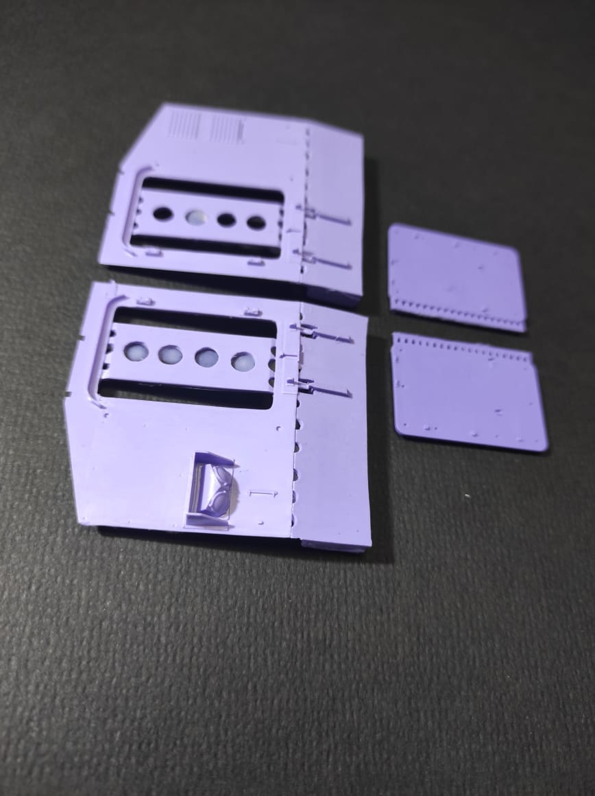 AM3693 Двери и боковые панели c готовыми проемами для боевого отделения Панцирь-С1, 1/35