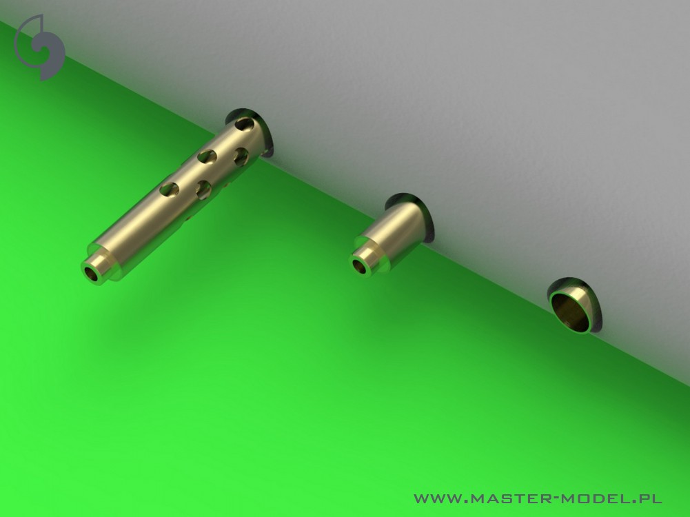 AM-24-018 F6F Hellcat - раннее вооружение (стволы Browning .50 калибра с просверленными рубашками охлаждения)