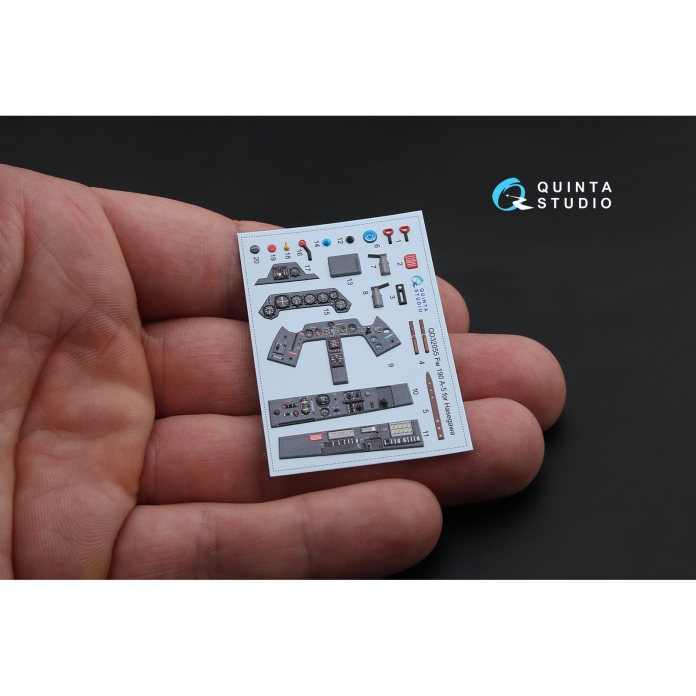 QD32055 3D Декаль интерьера кабины FW 190A-5 (для модели Hasegawa)