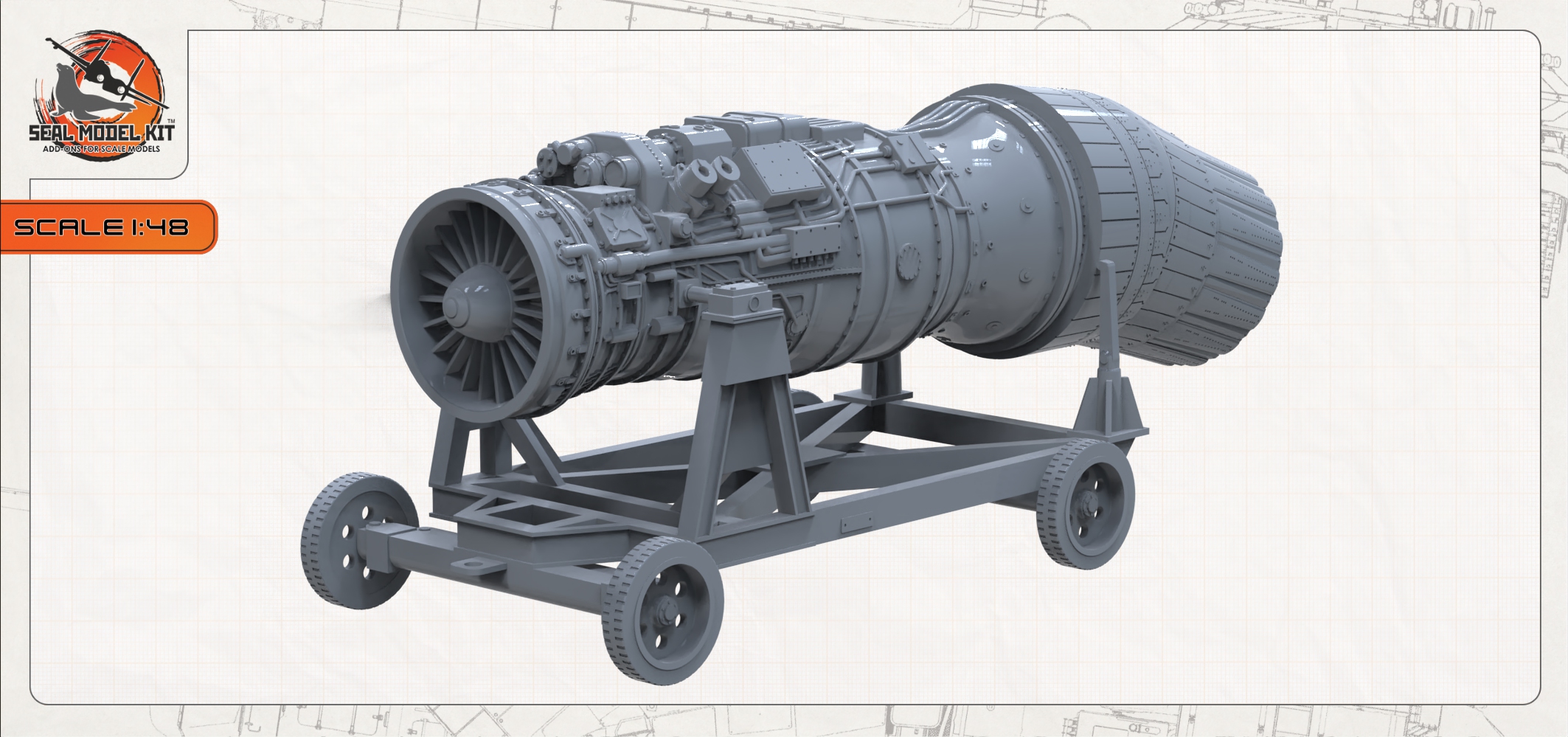 smk48074 Двигатель на тележке АЛ-31ФП (Не для свободной продажи) Seal Model Kit