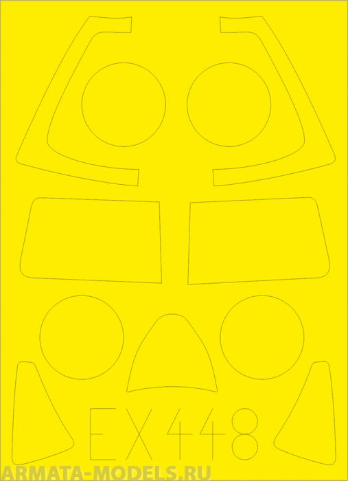 EX448ED  Окрасочная маска Whirlwind 1/48