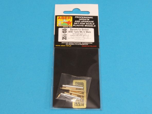 ABR-35-L-155  Дополнения для  Barrels for British WWI Tank Mark IV - Male для Tamiya; Takom 1/35